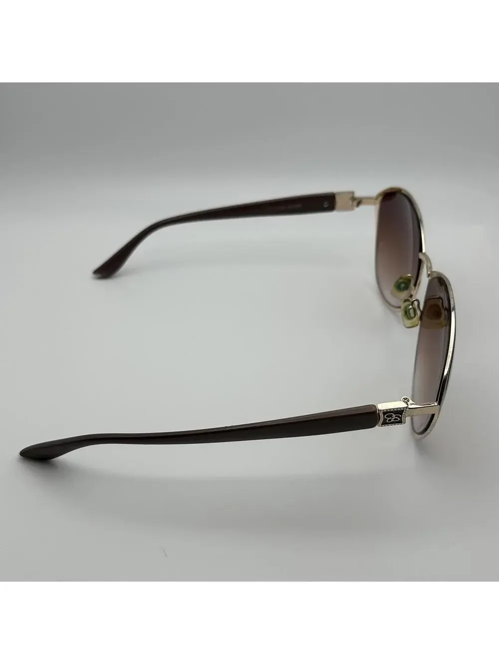 Jessica Simpson Gold & Brown Gradient Cat Eye Sunglasses